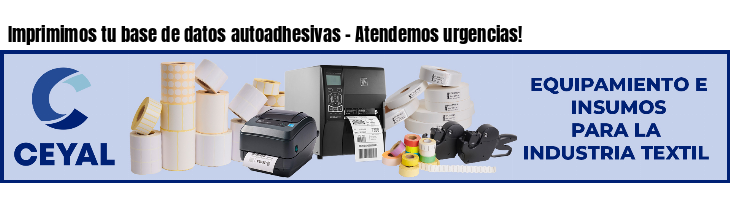 Imprimimos tu base de datos autoadhesivas - Atendemos urgencias!