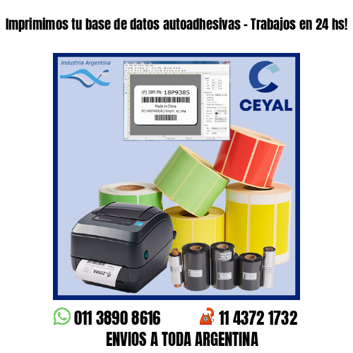Imprimimos tu base de datos autoadhesivas – Trabajos en 24 hs!