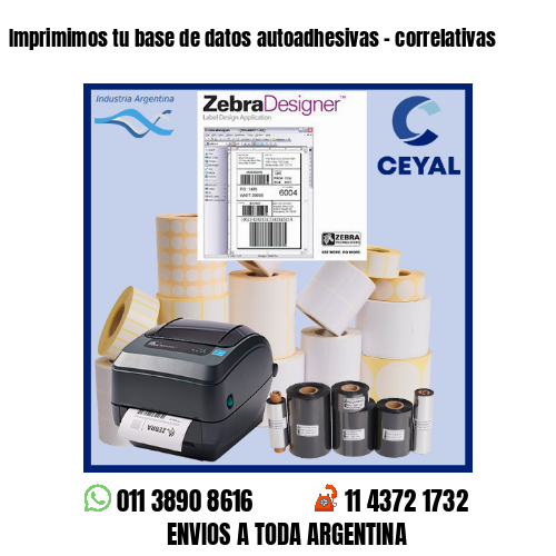 Imprimimos tu base de datos autoadhesivas – correlativas