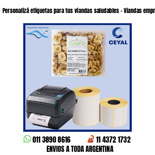 Personalizá etiquetas para tus viandas saludables – Viandas empresariales