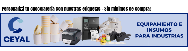 Personalizá tu chocolatería con nuestras etiquetas - Sin mínimos de compra!