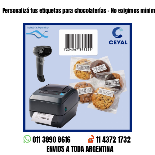 Personalizá tus etiquetas para chocolaterías – No exigimos mínimos!