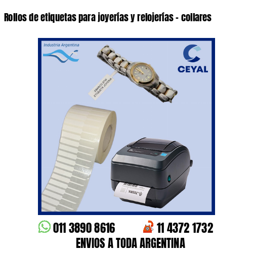 Rollos de etiquetas para joyerías y relojerías – collares
