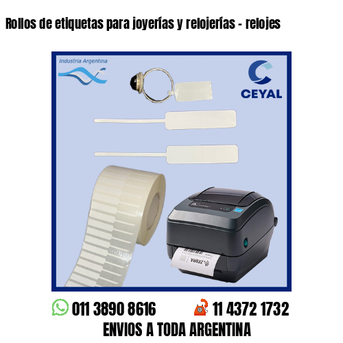 Rollos de etiquetas para joyerías y relojerías – relojes