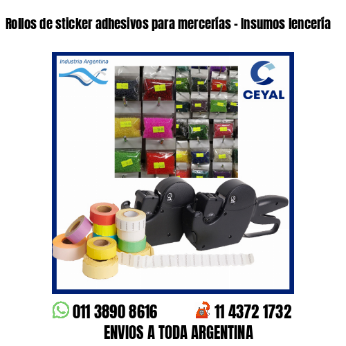 Rollos de sticker adhesivos para mercerías – Insumos lencería