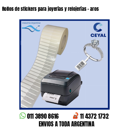Rollos de stickers para joyerías y relojerías – aros