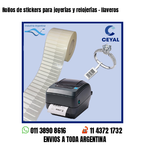 Rollos de stickers para joyerías y relojerías – llaveros