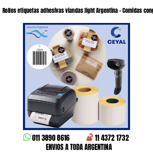 Rollos etiquetas adhesivas viandas light Argentina – Comidas congeladas