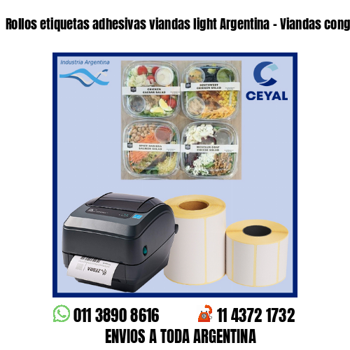 Rollos etiquetas adhesivas viandas light Argentina – Viandas congeladas