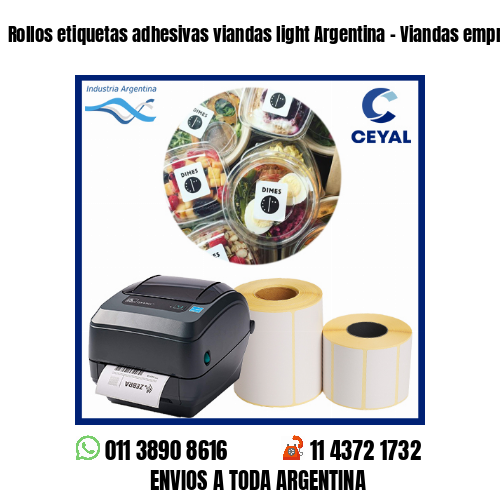 Rollos etiquetas adhesivas viandas light Argentina – Viandas empresariales