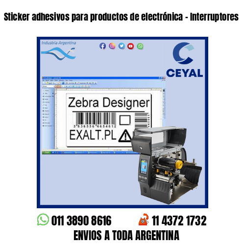 Sticker adhesivos para productos de electrónica – Interruptores