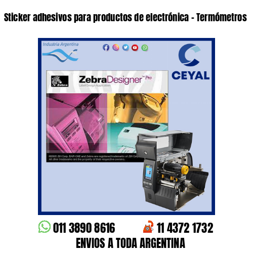Sticker adhesivos para productos de electrónica – Termómetros