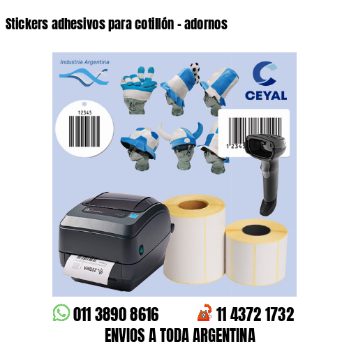 Stickers adhesivos para cotillón – adornos