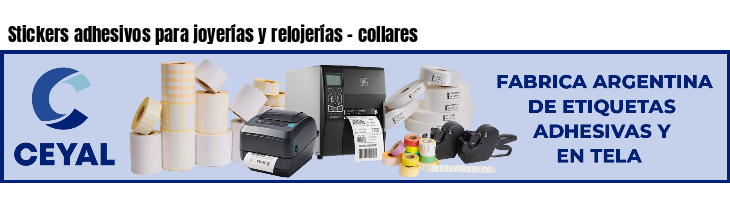 Stickers adhesivos para joyerías y relojerías - collares