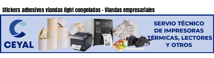Stickers adhesivos viandas light congeladas - Viandas empresariales