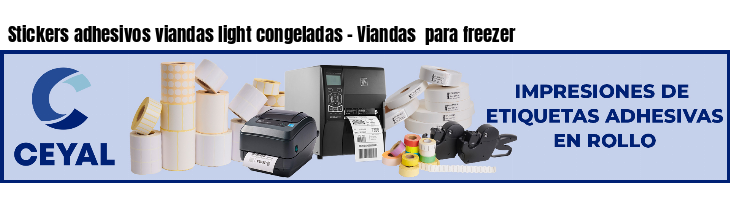 Stickers adhesivos viandas light congeladas - Viandas para freezer