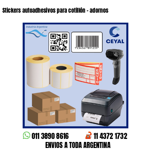 Stickers autoadhesivos para cotillón – adornos