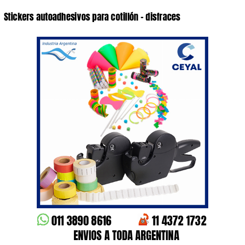 Stickers autoadhesivos para cotillón – disfraces