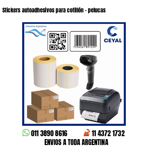 Stickers autoadhesivos para cotillón – pelucas