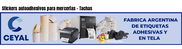 Stickers autoadhesivos para mercerías - Tachas