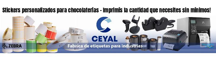 Stickers personalizados para chocolaterías - Imprimís la cantidad que necesites sin mínimos!