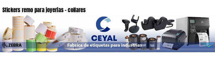 Stickers remo para joyerías - collares