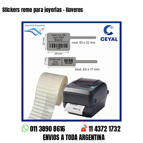 Stickers remo para joyerías – llaveros