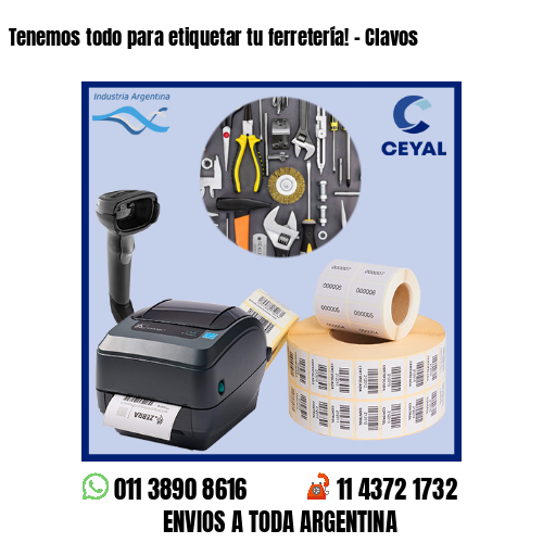 Tenemos todo para etiquetar tu ferretería! – Clavos