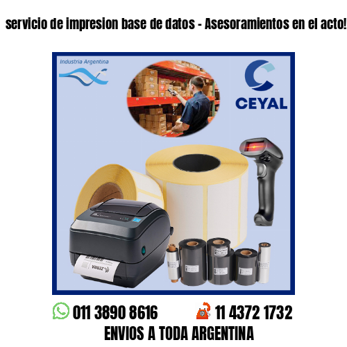 servicio de impresion base de datos – Asesoramientos en el acto!