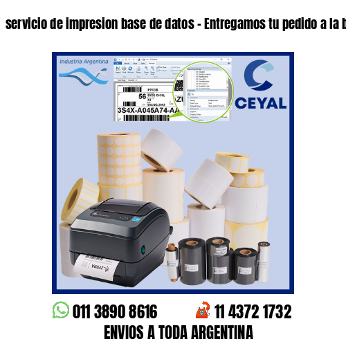 servicio de impresion base de datos – Entregamos tu pedido a la brevedad!