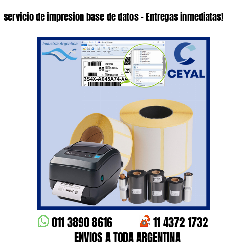 servicio de impresion base de datos – Entregas inmediatas!
