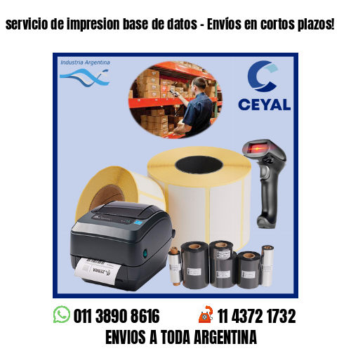 servicio de impresion base de datos – Envíos en cortos plazos!