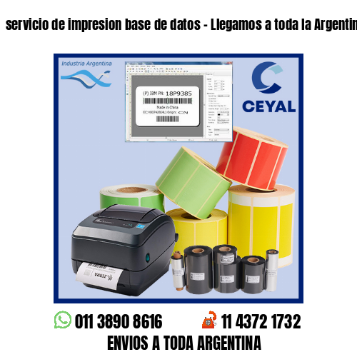 servicio de impresion base de datos – Llegamos a toda la Argentina!