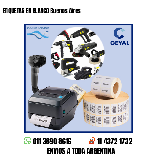 ETIQUETAS EN BLANCO Buenos Aires