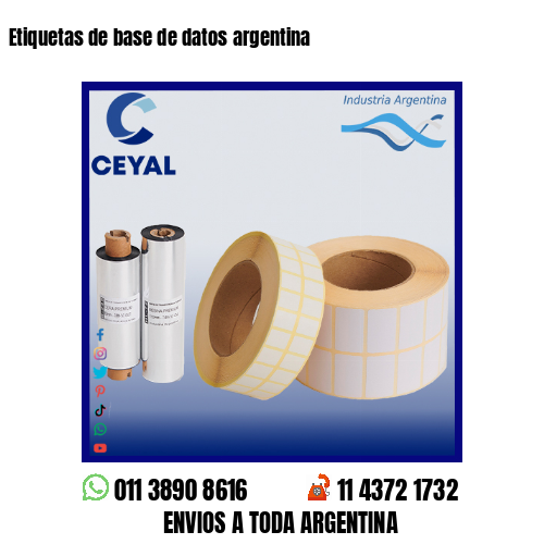 Etiquetas de base de datos argentina
