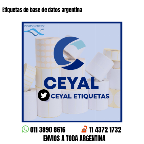 Etiquetas de base de datos argentina