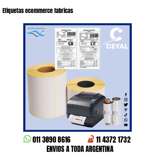 Etiquetas ecommerce fabricas