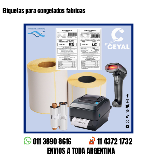 Etiquetas para congelados fabricas