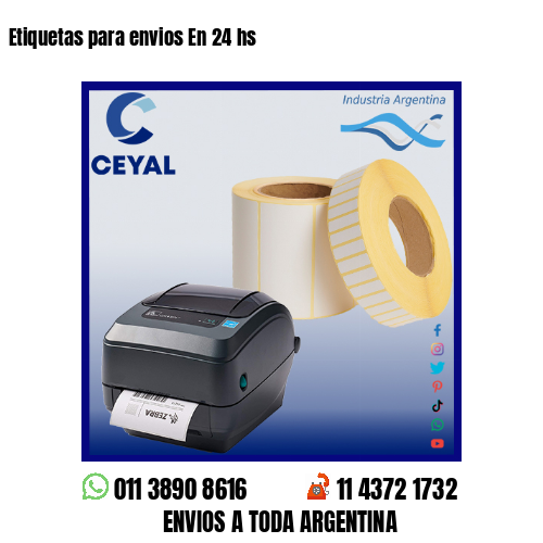 Etiquetas para envios En 24 hs