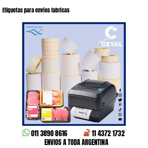 Etiquetas para envios fabricas