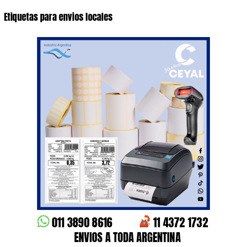 Etiquetas para envios locales