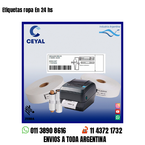 Etiquetas ropa En 24 hs