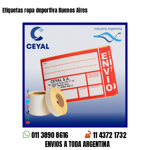 Etiquetas ropa deportiva Buenos Aires