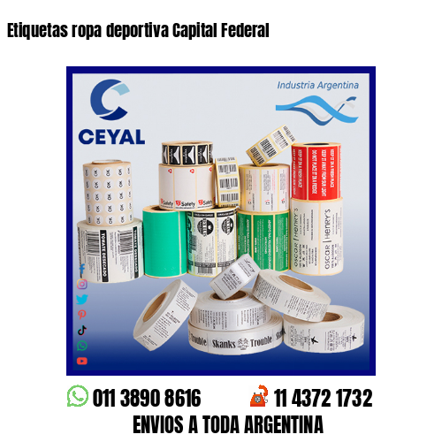 Etiquetas ropa deportiva Capital Federal