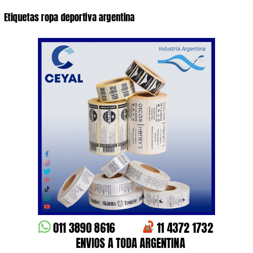 Etiquetas ropa deportiva argentina