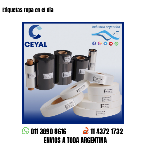 Etiquetas ropa en el dia