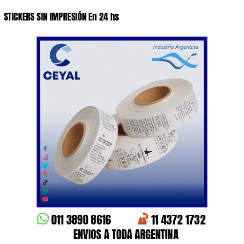 STICKERS SIN IMPRESIÓN En 24 hs
