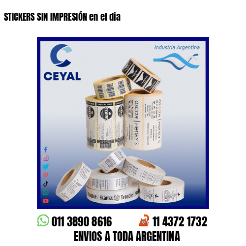 STICKERS SIN IMPRESIÓN en el dia