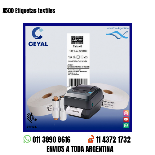 X500 Etiquetas textiles
