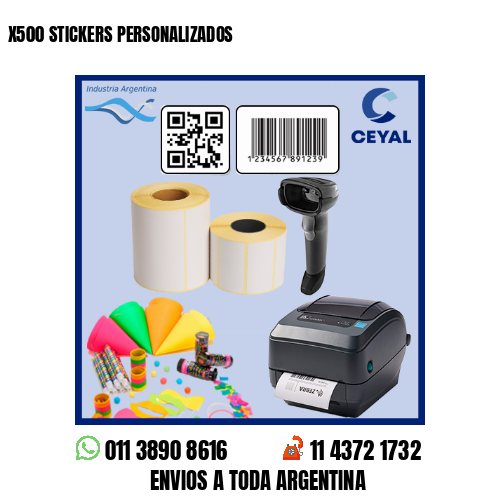 X500 STICKERS PERSONALIZADOS